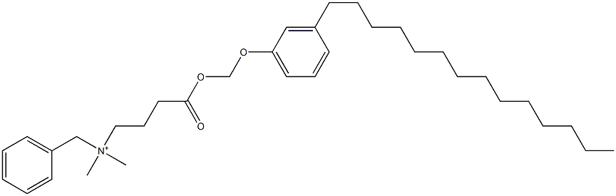 N,N-Dimethyl-N-benzyl-N-[3-[[(3-tetradecylphenyloxy)methyl]oxycarbonyl]propyl]aminium 结构式