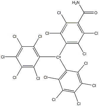 Bis(pentachlorophenyl)(4-carbamoyl-2,3,5,6-tetrachlorophenyl)methyl radical 结构式