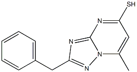 2-Benzyl-7-methyl-s-triazolo[1,5-a]pyrimidine-5-thiol 结构式