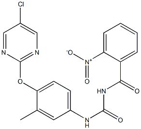 1-(2-Nitrobenzoyl)-3-[4-[(5-chloro-2-pyrimidinyl)oxy]-3-methylphenyl]urea 结构式