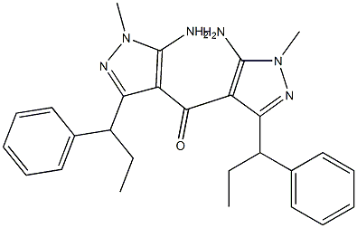 Phenyl(5-amino-1-methyl-3-propyl-1H-pyrazol-4-yl) ketone 结构式