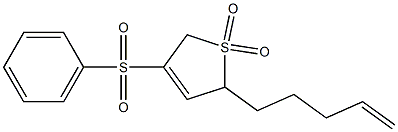 2,5-Dihydro-2-(4-pentenyl)-4-phenylsulfonylthiophene 1,1-dioxide 结构式