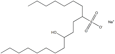 11-Hydroxynonadecane-8-sulfonic acid sodium salt 结构式