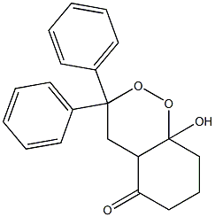 Hexahydro-3,3-diphenyl-8a-hydroxy-1,2-benzodioxin-5(4aH)-one 结构式