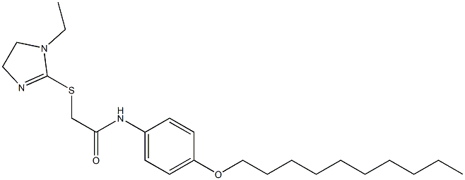 N-(4-Decyloxyphenyl)-2-(1-ethyl-2-imidazolin-2-ylthio)acetamide 结构式