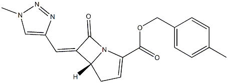 (5R,6Z)-6-[(1-Methyl-1H-1,2,3-triazol)-4-yl]methylene-7-oxo-1-azabicyclo[3.2.0]hept-2-ene-2-carboxylic acid 4-methylbenzyl ester 结构式