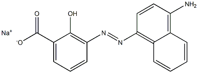 3-(4-Amino-1-naphtylazo)salicylic acid sodium salt 结构式