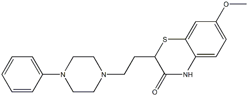 2-[2-[4-(Phenyl)piperazin-1-yl]ethyl]-7-methoxy-2H-1,4-benzothiazin-3(4H)-one 结构式