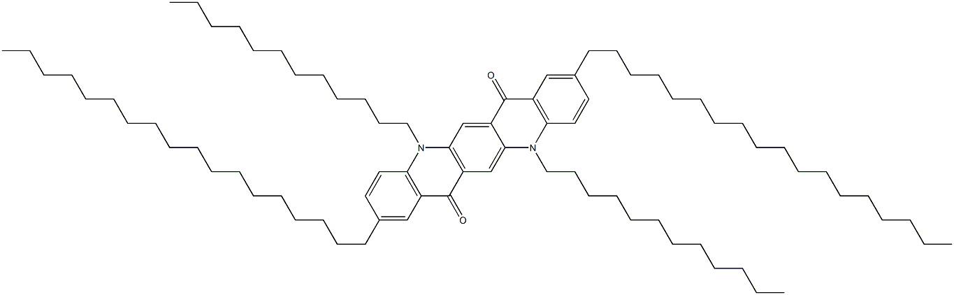 2,9-Dioctadecyl-5,12-didodecyl-5,12-dihydroquino[2,3-b]acridine-7,14-dione 结构式