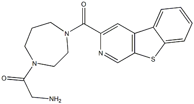 3-(4-Aminoacetyl-1,4-diazacycloheptan-1-ylcarbonyl)[1]benzothieno[2,3-c]pyridine 结构式