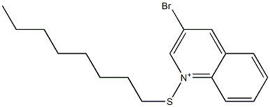 1-Octylthio-3-bromoquinolinium 结构式