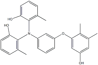 N,N-Bis(2-hydroxy-6-methylphenyl)-3-(5-hydroxy-2,3-dimethylphenoxy)benzenamine 结构式