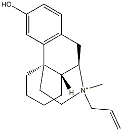 3-Hydroxy-17-allyl-17-methylmorphinan-17-ium 结构式