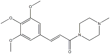 1-Methyl-4-[2-(3,4,5-trimethoxyphenyl)ethenylcarbonyl]piperazine 结构式