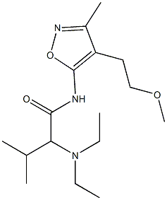 2-(Diethylamino)-N-[4-(2-methoxyethyl)-3-methyl-5-isoxazolyl]-3-methylbutyramide 结构式