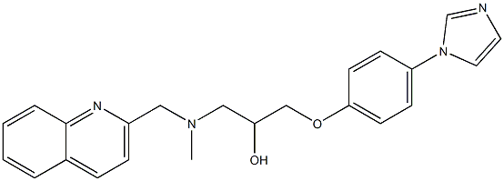 2-[4-(1H-Imidazol-1-yl)phenoxy]-1-[[N-(2-quinolinylmethyl)methylamino]methyl]ethanol 结构式