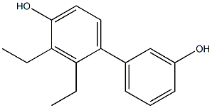 2,3-Diethyl-1,1'-biphenyl-3',4-diol 结构式