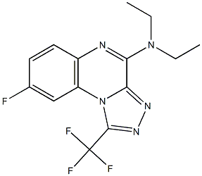 4-Diethylamino-1-trifluoromethyl-8-fluoro[1,2,4]triazolo[4,3-a]quinoxaline 结构式