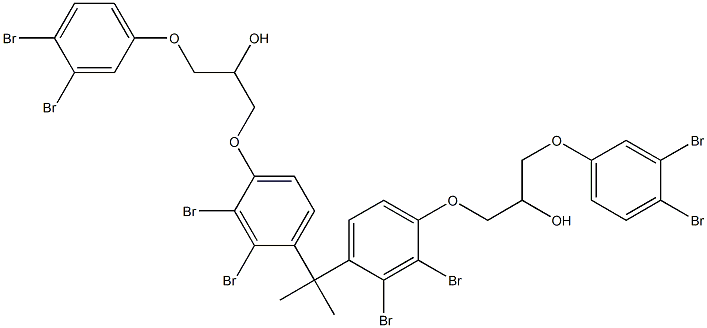 2,2-Bis[2,3-dibromo-4-[2-hydroxy-3-(3,4-dibromophenoxy)propyloxy]phenyl]propane 结构式