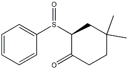 (2S)-4,4-Dimethyl-2-phenylsulfinylcyclohexanone 结构式