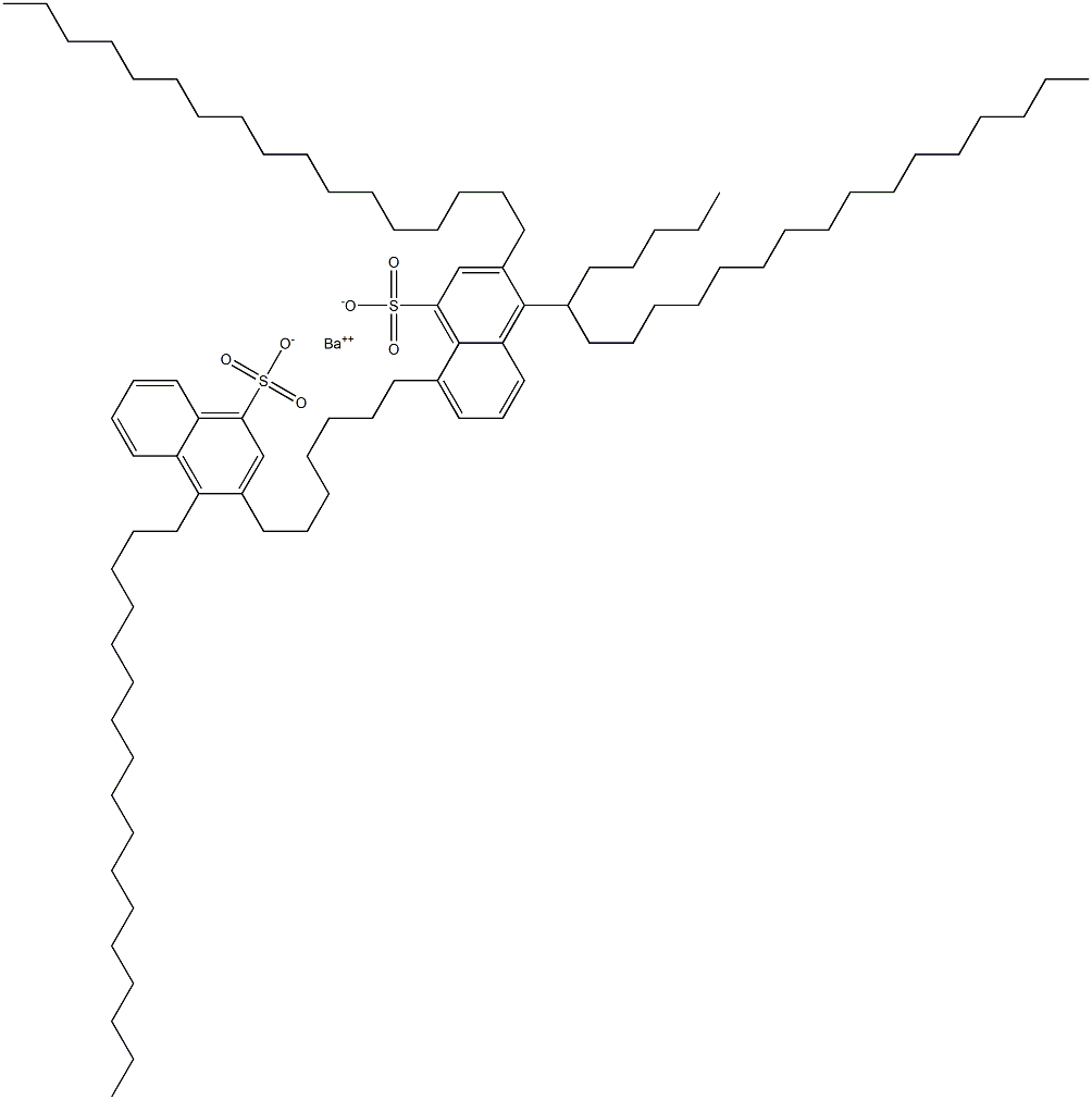 Bis(3,4-diheptadecyl-1-naphthalenesulfonic acid)barium salt 结构式