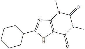 8-Cyclohexyl-1,3-dimethylxanthine 结构式