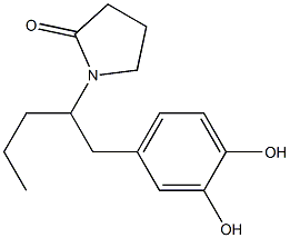 1-[1-[3,4-Dihydroxybenzyl]butyl]pyrrolidin-2-one 结构式