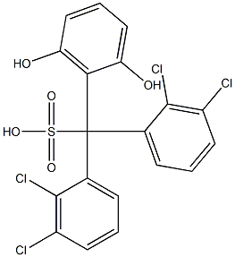 Bis(2,3-dichlorophenyl)(2,6-dihydroxyphenyl)methanesulfonic acid 结构式