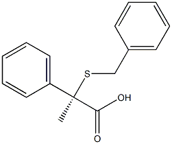[R,(-)]-2-(Benzylthio)-2-phenylpropionic acid 结构式