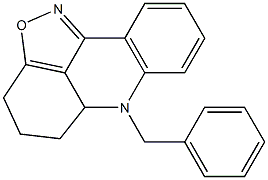 6-Benzyl-4,5,5a,6-tetrahydro-3H-isoxazolo[5,4,3-kl]acridine 结构式