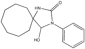 3-Phenyl-4-hydroxy-2-oxo-1,3-diazaspiro[4.7]dodecane 结构式