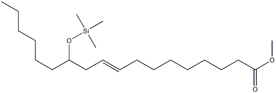 12-(Trimethylsiloxy)-9-octadecenoic acid methyl ester 结构式