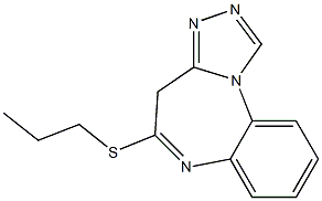 5-(Propylthio)-4H-[1,2,4]triazolo[4,3-a][1,5]benzodiazepine 结构式