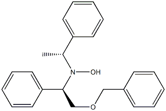 N-[(R)-2-Benzyloxy-1-phenylethyl]-N-[(1R)-1-phenylethyl]hydroxylamine 结构式