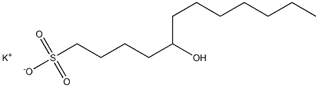 5-Hydroxydodecane-1-sulfonic acid potassium salt 结构式