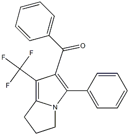 1-Trifluoromethyl-2-benzoyl-3-phenyl-6,7-dihydro-5H-pyrrolizine 结构式