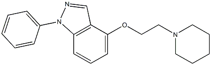 1-Phenyl-4-[2-(piperidin-1-yl)ethoxy]-1H-indazole 结构式