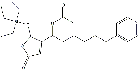 Acetic acid 1-[[2,5-dihydro-5-oxo-2-(triethylsiloxy)furan]-3-yl]-6-phenylhexyl ester 结构式