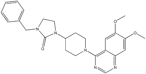 1-[1-(6,7-Dimethoxyquinazolin-4-yl)piperidin-4-yl]-3-benzylimidazolidin-2-one 结构式