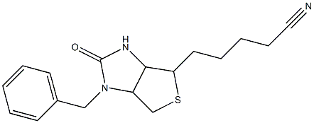 5-(1-Benzyl-2-oxohexahydro-1H-thieno[3,4-d]imidazol-4-yl)pentanenitrile 结构式