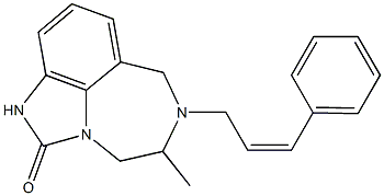 4,5,6,7-Tetrahydro-5-methyl-6-[(Z)-3-phenyl-2-propenyl]imidazo[4,5,1-jk][1,4]benzodiazepin-2(1H)-one 结构式