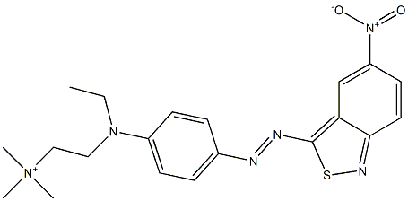 2-[N-Ethyl-4-[(5-nitro-2,1-benzisothiazol-3-yl)azo]anilino]-N,N,N-trimethyl-1-ethanaminium 结构式