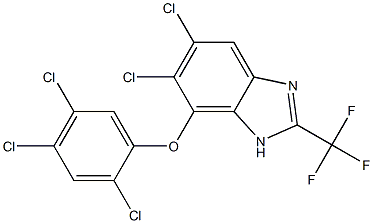 5,6-Dichloro-7-(2,4,5-trichlorophenoxy)-2-trifluoromethyl-1H-benzimidazole 结构式
