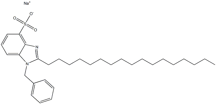 1-Benzyl-2-heptadecyl-1H-benzimidazole-4-sulfonic acid sodium salt 结构式