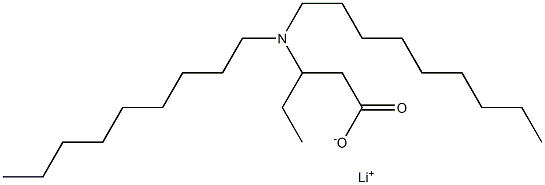 3-(Dinonylamino)valeric acid lithium salt 结构式