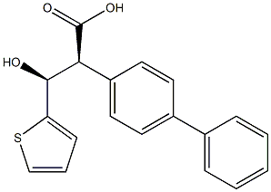 (2S,3S)-2-(4-Phenylphenyl)-3-hydroxy-3-(2-thienyl)propionic acid 结构式