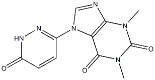 7-[(1,6-Dihydro-6-oxopyridazin)-3-yl]-1,3-dimethyl-7H-purine-2,6(1H,3H)-dione 结构式