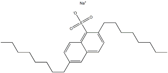 2,6-Dioctyl-1-naphthalenesulfonic acid sodium salt 结构式