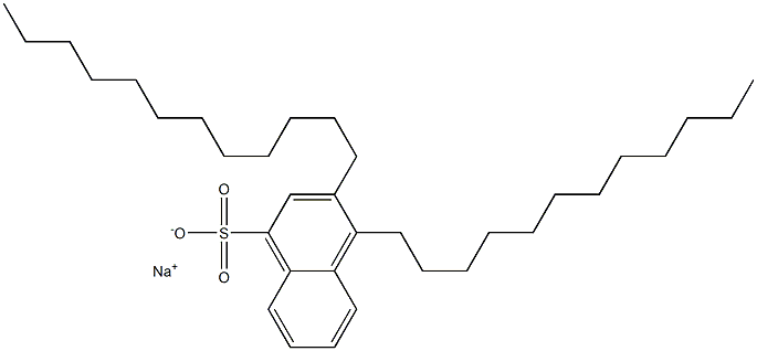 3,4-Didodecyl-1-naphthalenesulfonic acid sodium salt 结构式