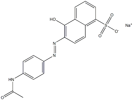 6-(p-Acetylaminophenylazo)-5-hydroxy-1-naphthalenesulfonic acid sodium salt 结构式